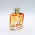 gradual coating 100ml screen printing empty square luxury cosmetic glass bottle perfume